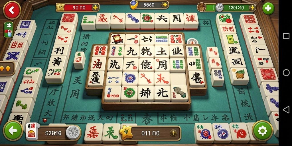 Screenshot 5RT menampilkan gameplay Mahjong yang seru dan menantang.