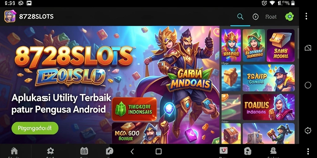 Tampilan antarmuka pengguna 8728SLOTS yang ramah dan mudah digunakan.