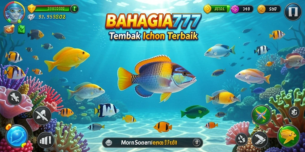 Tangkapan layar BAHAGIA777 menampilkan aksi seru gameplay Tembak Ikan.