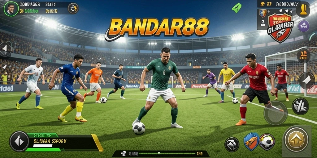 Screenshot gameplay <strong>BANDAR88</strong> yang menampilkan pertarungan olahraga yang seru.