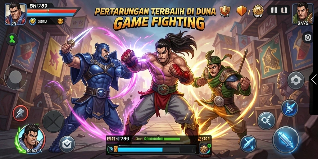 Tangkapan layar BNI789 menampilkan aksi bertarung yang mendebarkan.