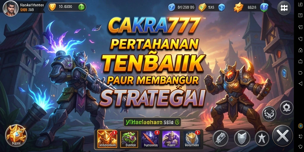 Tampilan gameplay menara pertahanan yang mendebarkan di CAKRA777.