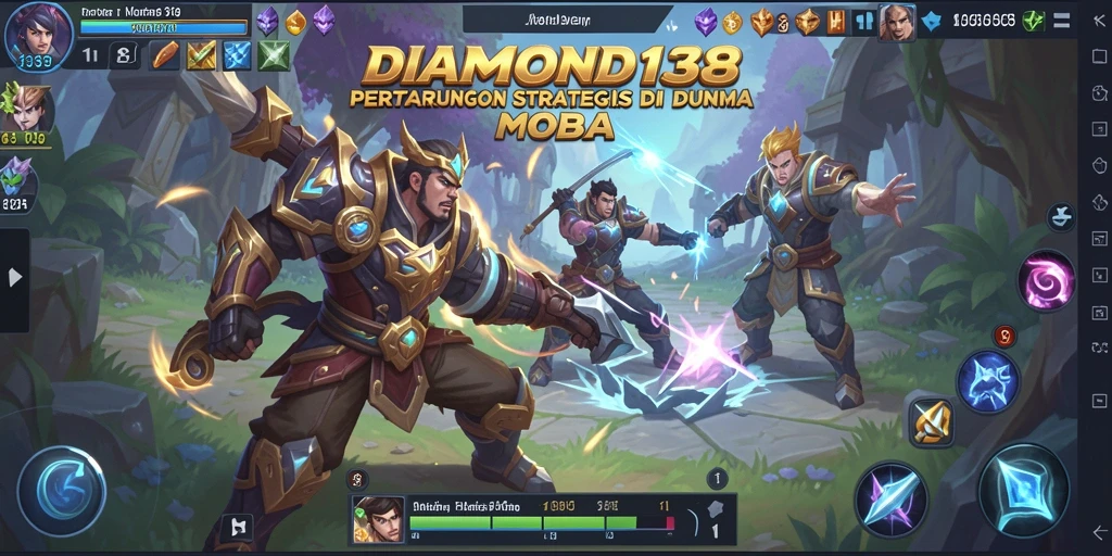 Tampilan gameplay seru di dunia MOBA DIAMOND138.
