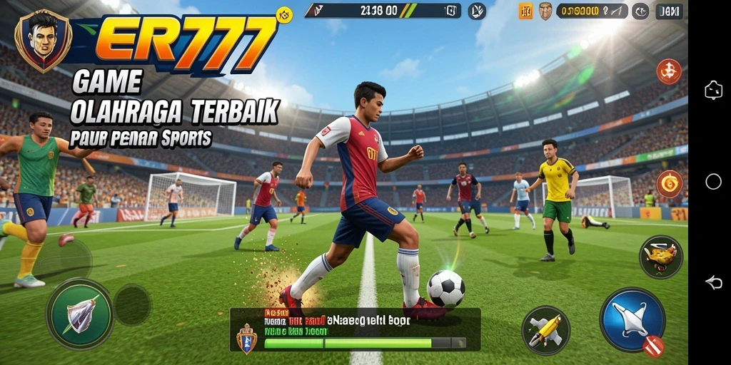 Screenshot menampilkan gameplay mendebarkan dari ER777 dengan aksi olahraga yang seru.