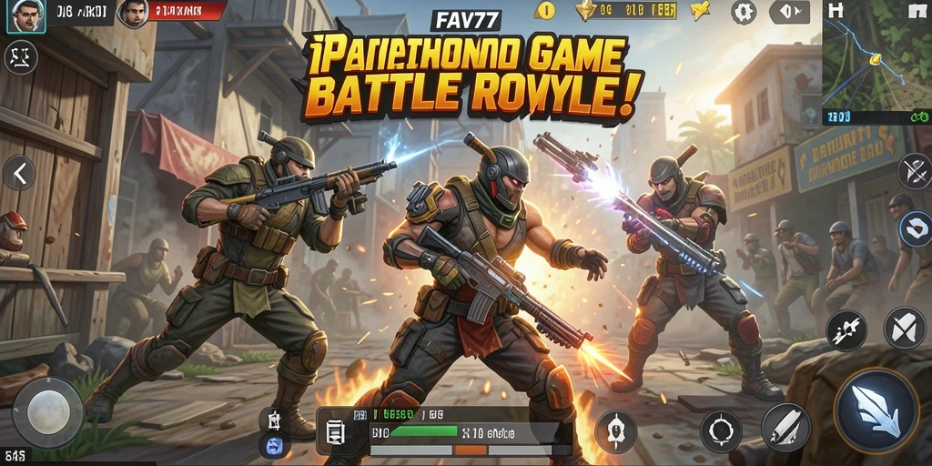 Tangkapan layar menunjukkan aksi seru pertarungan Battle Royale.