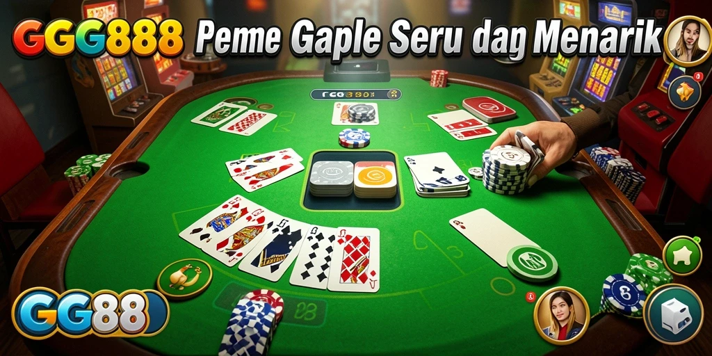Screenshot gameplay GGG888 menampilkan aksi seru Gaple.
