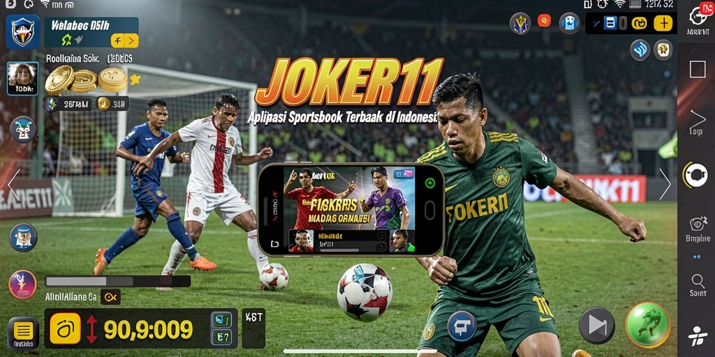Tampilan gameplay menarik aplikasi JOKER11 saat bertaruh di Sportsbook.