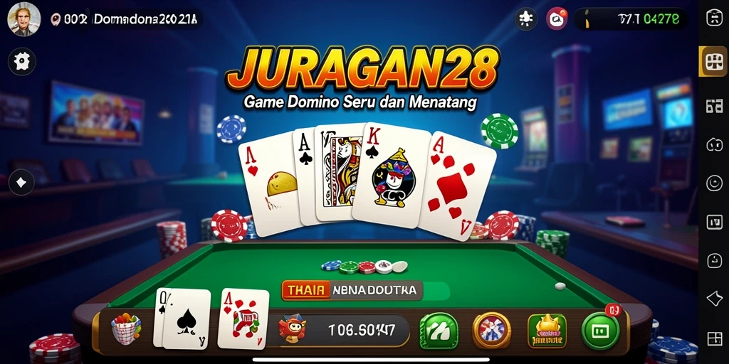 Tampilan gameplay seru dan interaktif dari JURAGAN28 yang menarik.