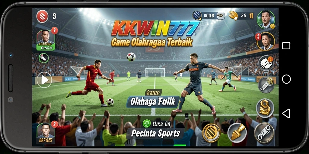Tampilan gameplay KKWIN777 yang menampilkan aksi olahraga mendebarkan.