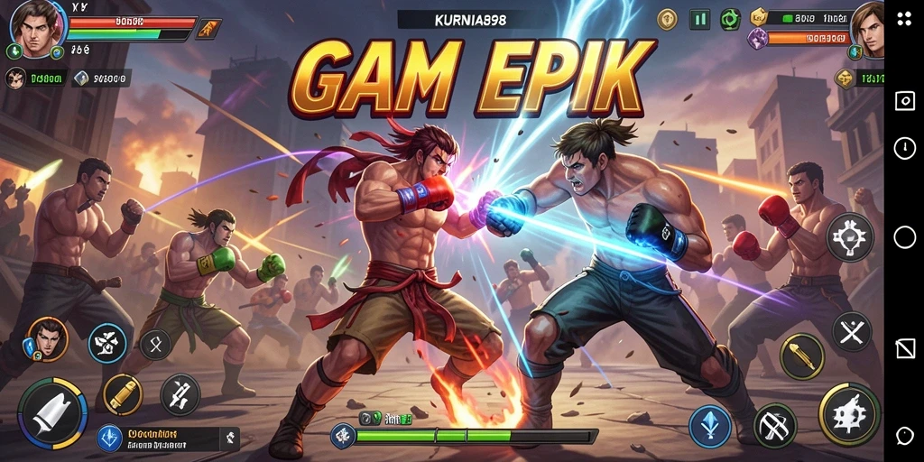 Tangkapan layar <strong>KURNIA898</strong> menampilkan aksi pertarungan yang seru dan dinamis.