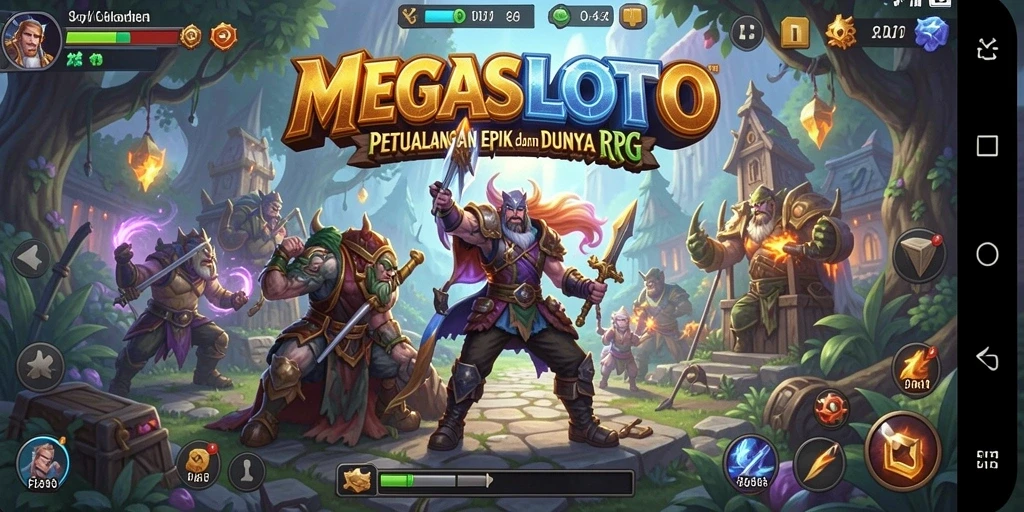 Screenshot gameplay MEGASLOTO yang memperlihatkan pertarungan seru.