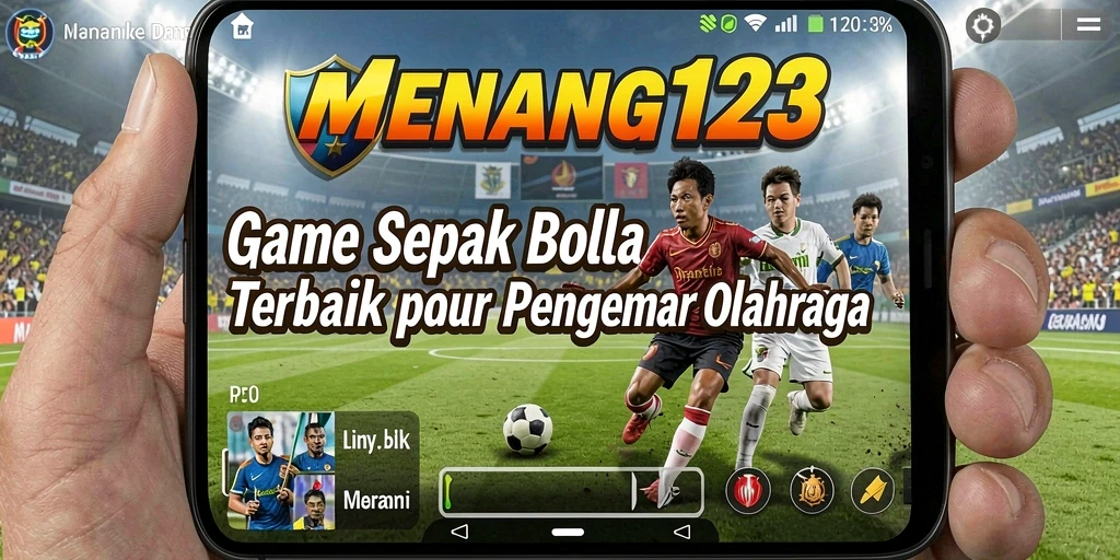 Tampilan aksi mendebarkan dalam permainan sepak bola MENANG123.