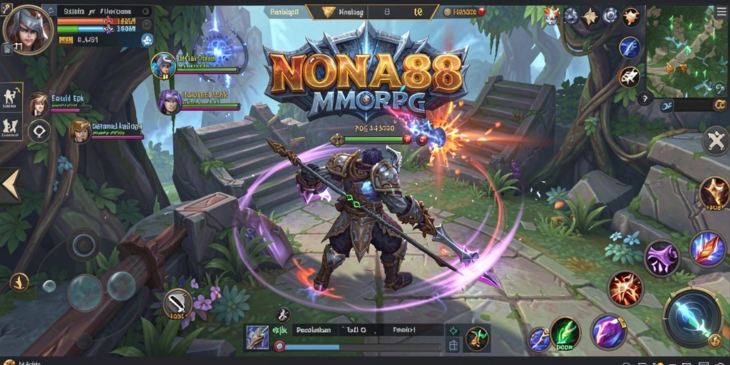 Tangkapan layar gameplay NONA88 dengan aksi seru di dunia MMORPG.