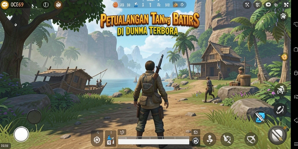 Screenshot OCE69 menampilkan aksi seru di dunia terbuka.