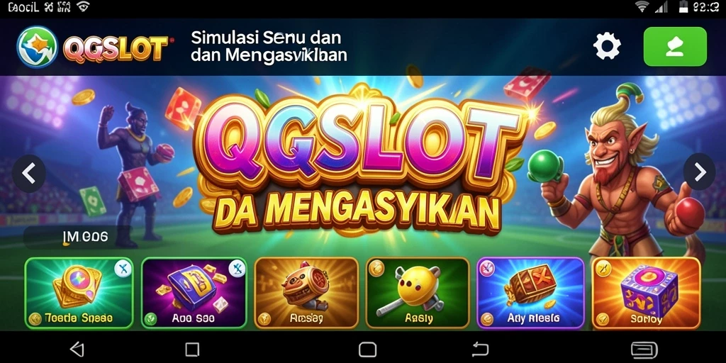 Tampilan gameplay QQSLOT yang menarik dan mendebarkan.