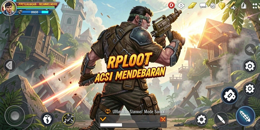 Gameplay mendebarkan dengan aksi yang menegangkan di RPLOOT.