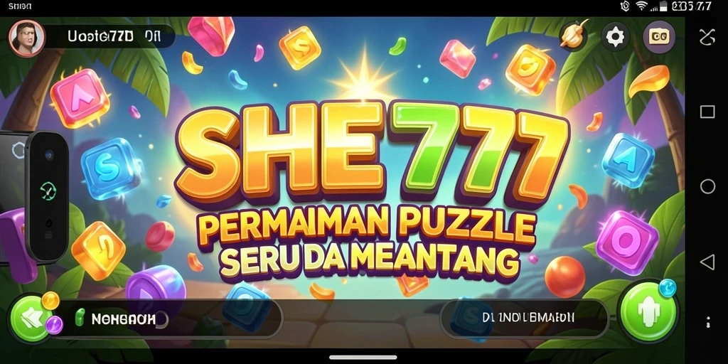 Tampilan gameplay seru dari SHE777 dengan berbagai tantangan Puzzle.