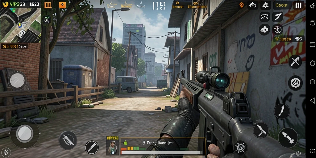 Screenshot gameplay VIP333 dengan aksi menegangkan dalam TPS.