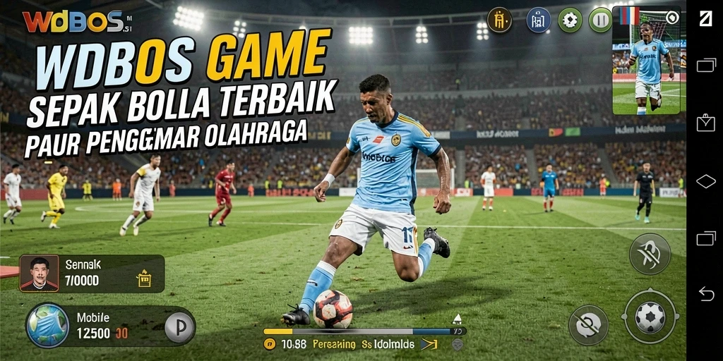 Tampilan menarik dari game sepak bola WDBOS yang mendebarkan.