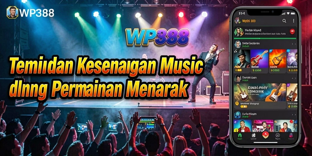 Tampilan menarik dari gameplay WP888 dengan berbagai lagu.